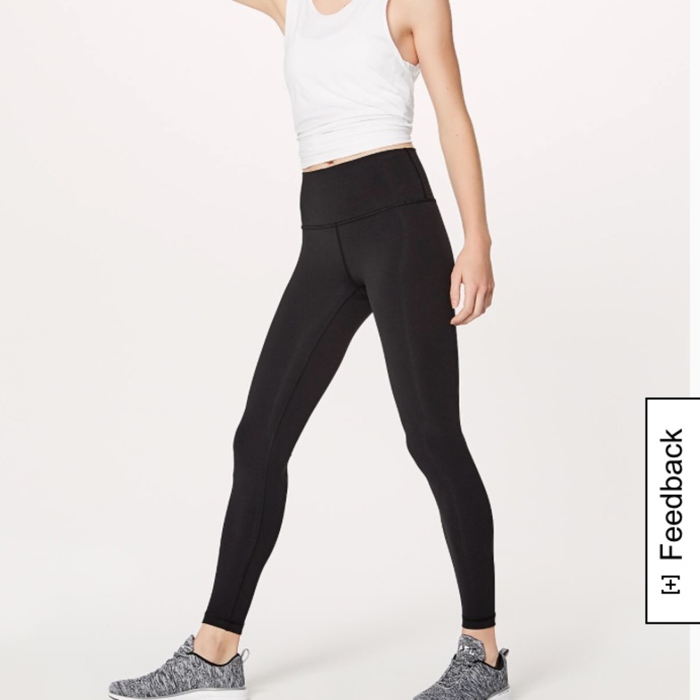 Size 6 Black Wunder Under Lululemon Leggings